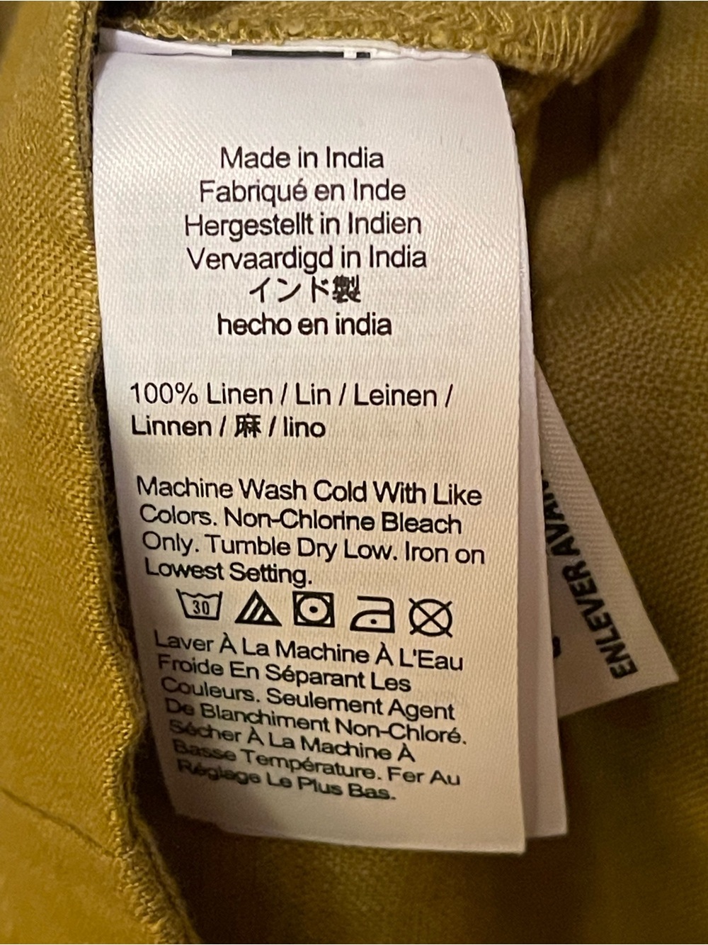 NWT Madewell Mustard Linen Blend Button Front Midi Dress 6 - Picture 14 of 14